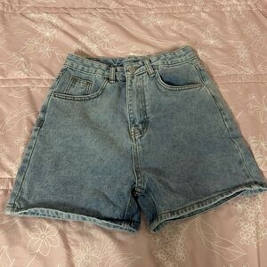 Light Wash Denim High-Rise Women’s Shorts